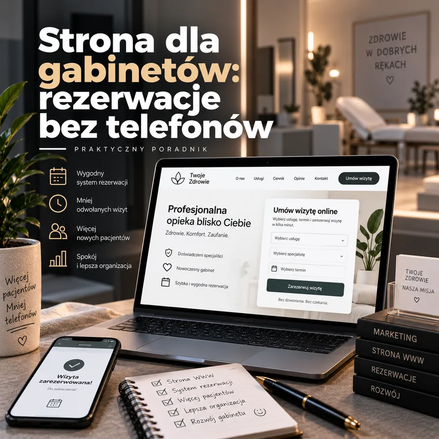 Strona dla gabinetu z rezerwacją online - poradnik Gold Media