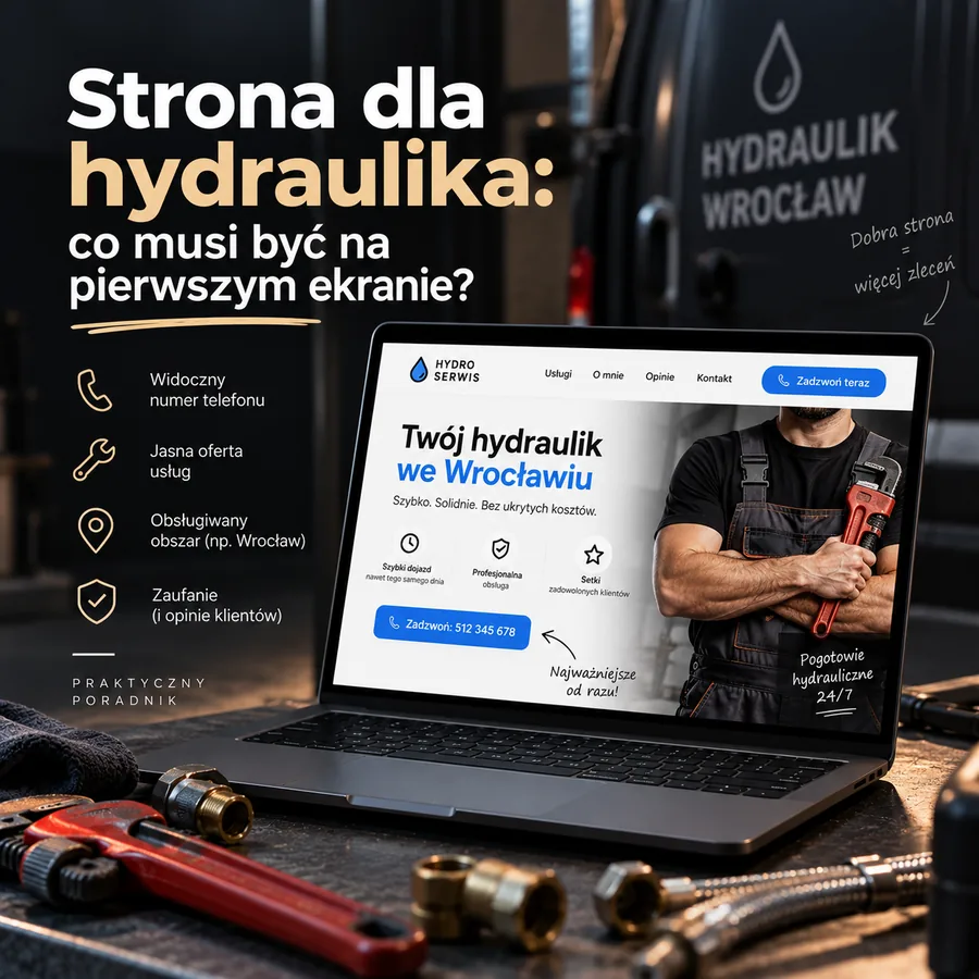 Strona dla hydraulika - co musi być na pierwszym ekranie