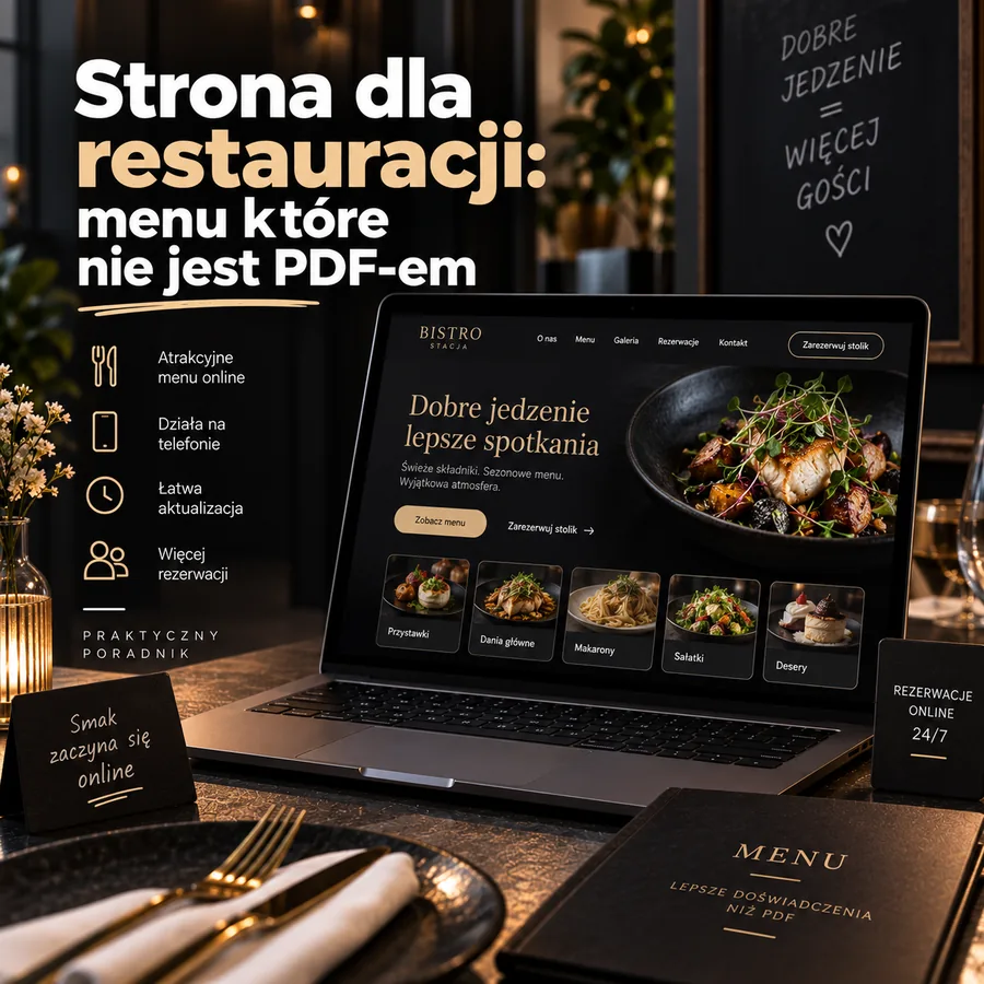 Strona dla restauracji z menu online - poradnik Gold Media