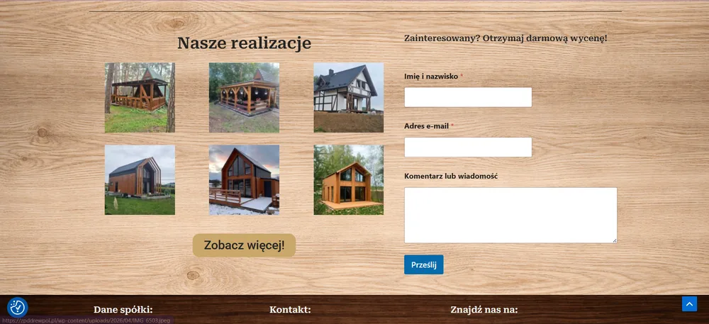 Drew-Pol - galeria realizacji obok formularza darmowej wyceny