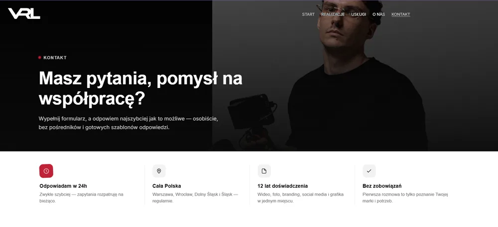 VRL - nagłówek strony kontaktu z odpowiedziami na obiekcje