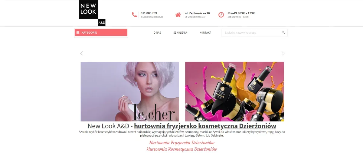 New Look A&D - strona przed redesignem
